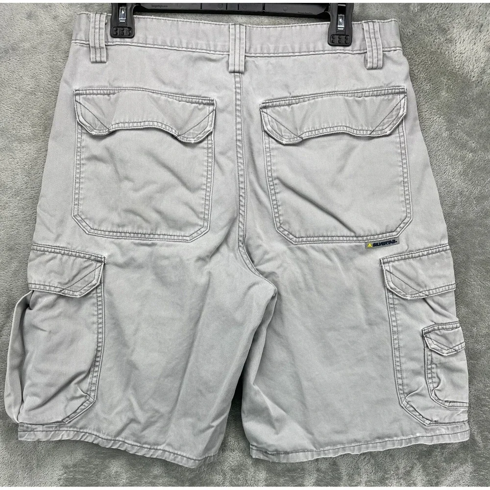 VTG‎ Levi's Silver Tab Men's Cargo Shorts 32 Gray Multi Pocket Cotton Y2K